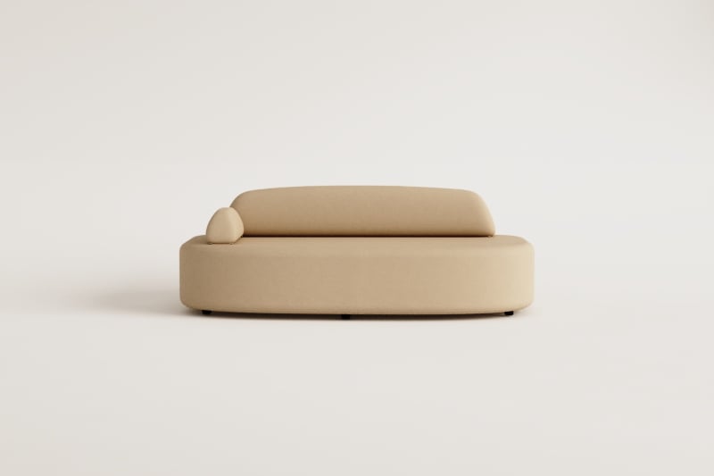 Left corner module with upholstered armrest Giorgia