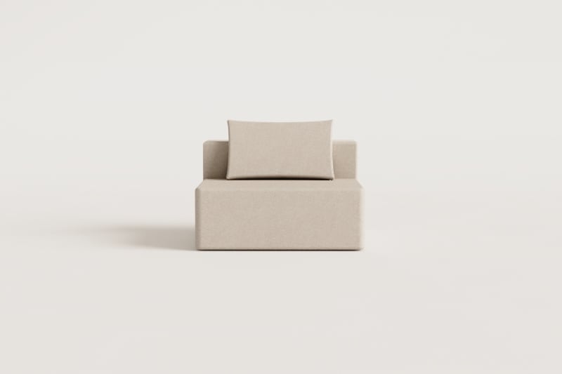 Central module for modular sofa in vacuum-packed chenille Norridge