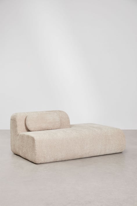 Right chaise module for modular sofa in vacuum-packed chenille Merida