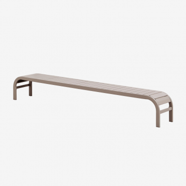 Marietta Steel Side Table For Sun Lounger Moka Brown - Sklum