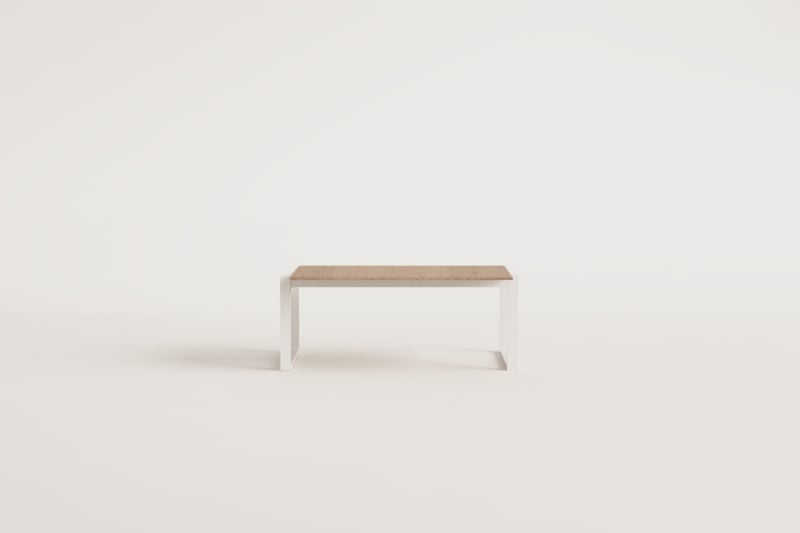 Rectangular garden coffee table 110x55 cm in aluminum Lipov