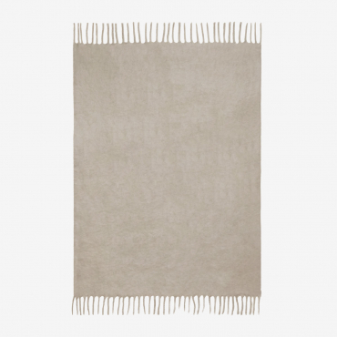 Dorota 150x130 Cm Blanket With Fringes Glaciar Grey - Sklum