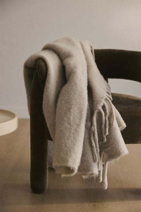 Dorota 150x130 cm blanket with fringes