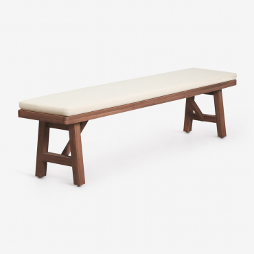 Dubai 190 Cm Acacia Wood Bench Dark Acacia Brown - Sklum