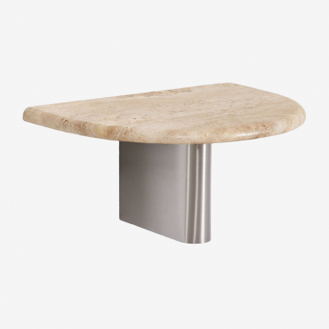 Mayeli Floating Nightstand 40x30 Cm Travertine - Sklum