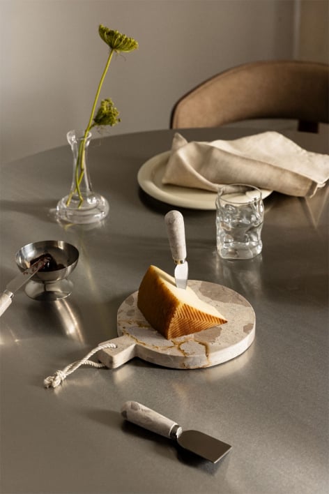 Round serving board Ø20 cm in marble Calven