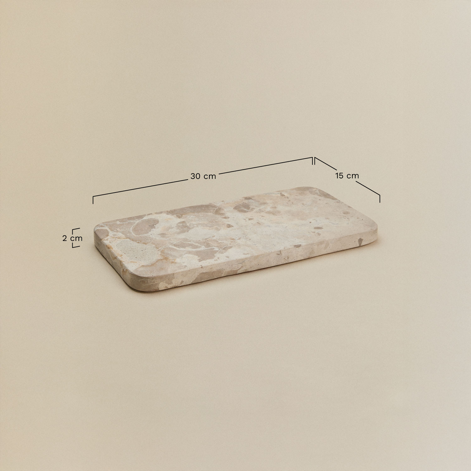 Zairex marble decorative tray, medidas