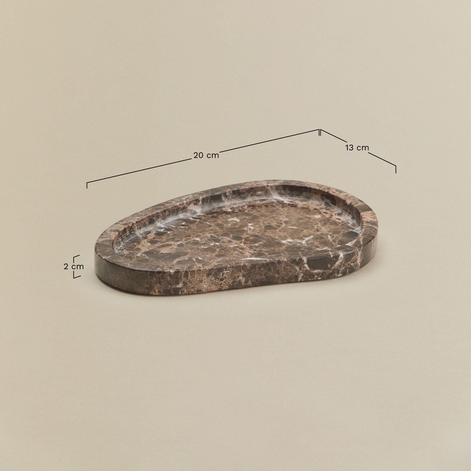 Orivando marble decorative tray, medidas