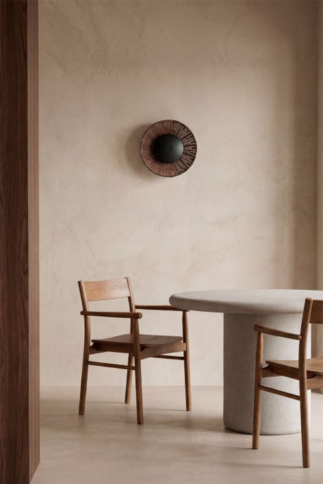 Lutyen LED rattan wall lamp