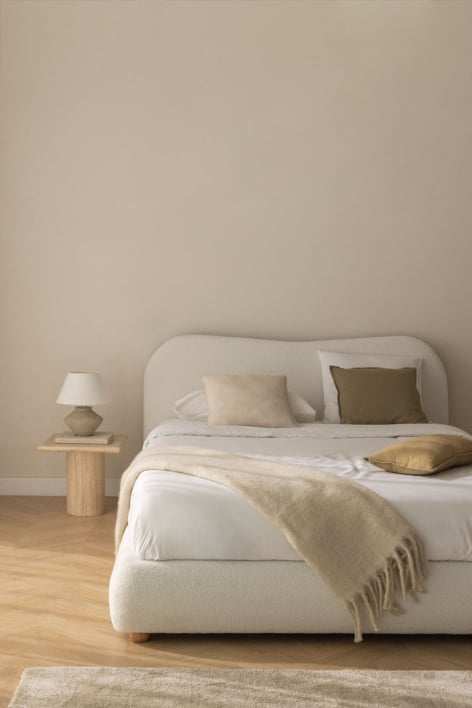 Winselet upholstered bed with lift-up storage base