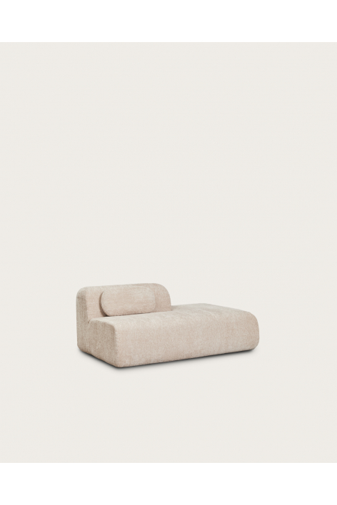 Right chaise module for modular sofa in vacuum-packed chenille Merida