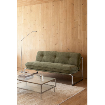 Matilda Upholstered 2-seater Sofa Army Green Chenille - Sklum