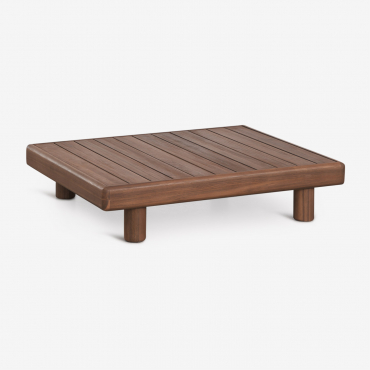 Rectangular 100x80 Cm Acacia Garden Coffee Table Edrien Acacia Brown - Sklum