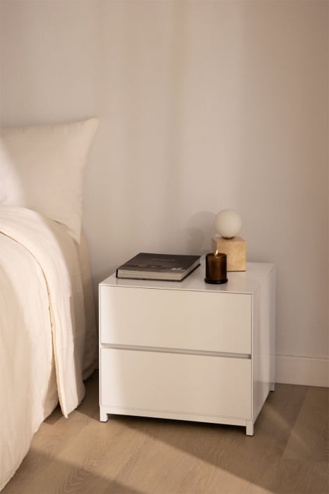 Pack of 2 bedside tables 50x45 in Kivora MDF