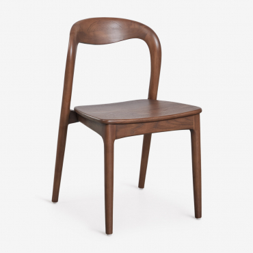Varmus Teak Wood Garden Chair Dark Teak Wood - Sklum