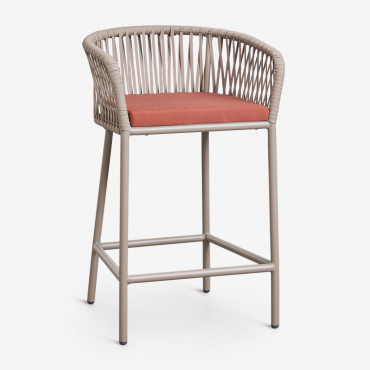 Arhiza Garden Bar Stool Mocha Brown - Terracotta & ↑65 Cm - Sklum