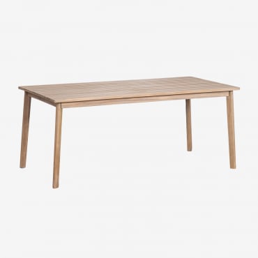 Rectangular Acacia Wood Dining Table Kaela Light Brown Acacia & 220 X 100 Cm - Sklum