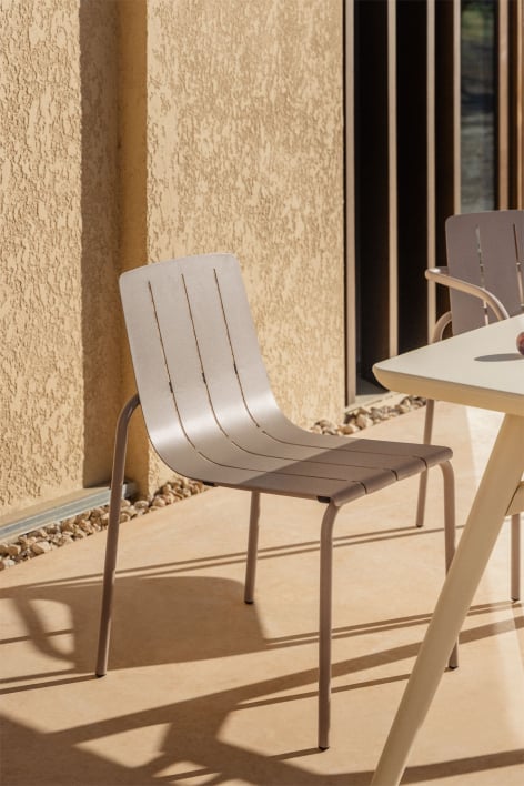 Isoria stackable garden chair in steel