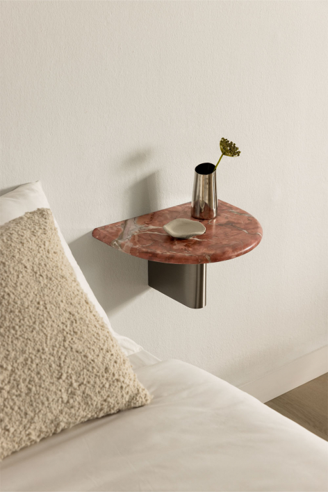 Mayeli floating nightstand 40x30 cm - Red Chigan Marble