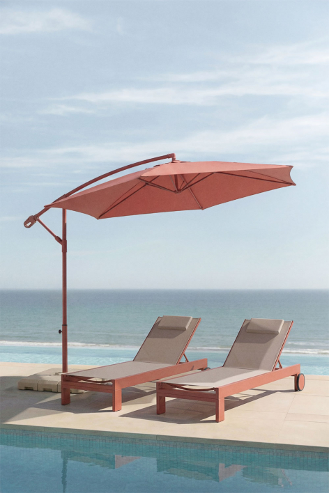 Parasol Ø295 cm in fabric and steel Salina