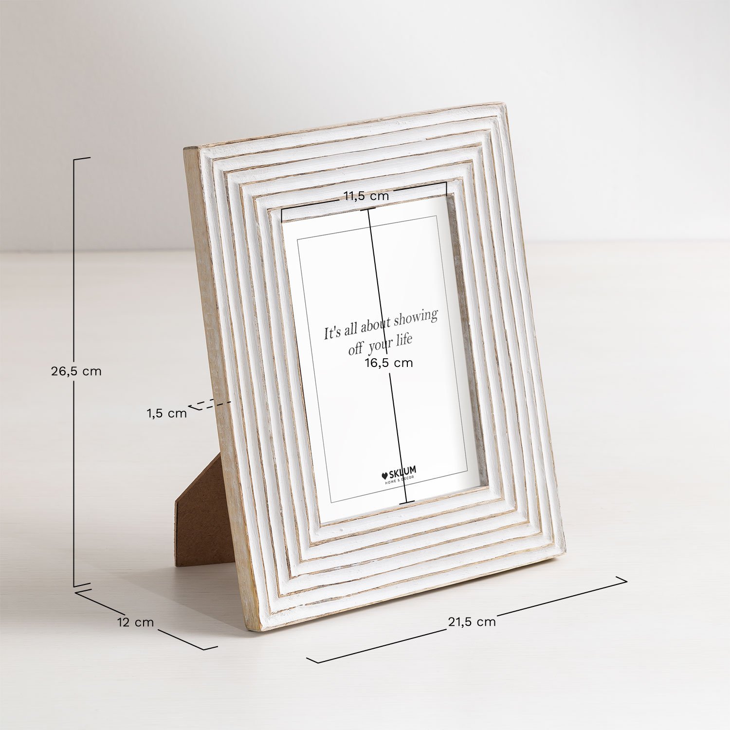 Kliet mango wood photo frame, medidas