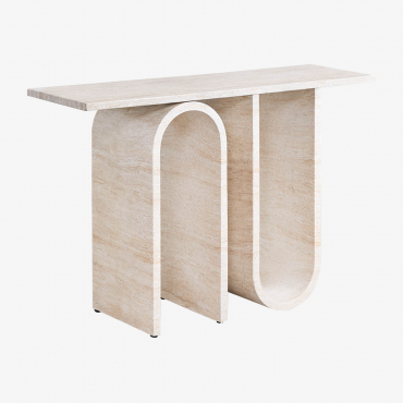 Outdoor Console In Travertine-look Cement Ceravi Look Travertino - Sklum