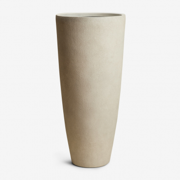 Paige Cement Planter Ø45 Cm - ↑100 Cm & Off-white - Sklum