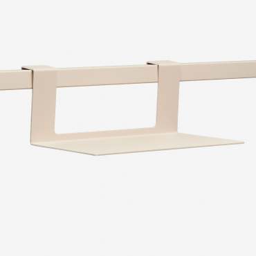 Shelf With Hooks For Rivana Modular Outdoor Kitchen In Steel Tapioca Beige & ↔︎ 20 Cm - Sklum