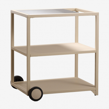 Modular Outdoor Kitchen Cart In Rivana Steel Tapioca Beige - Sklum