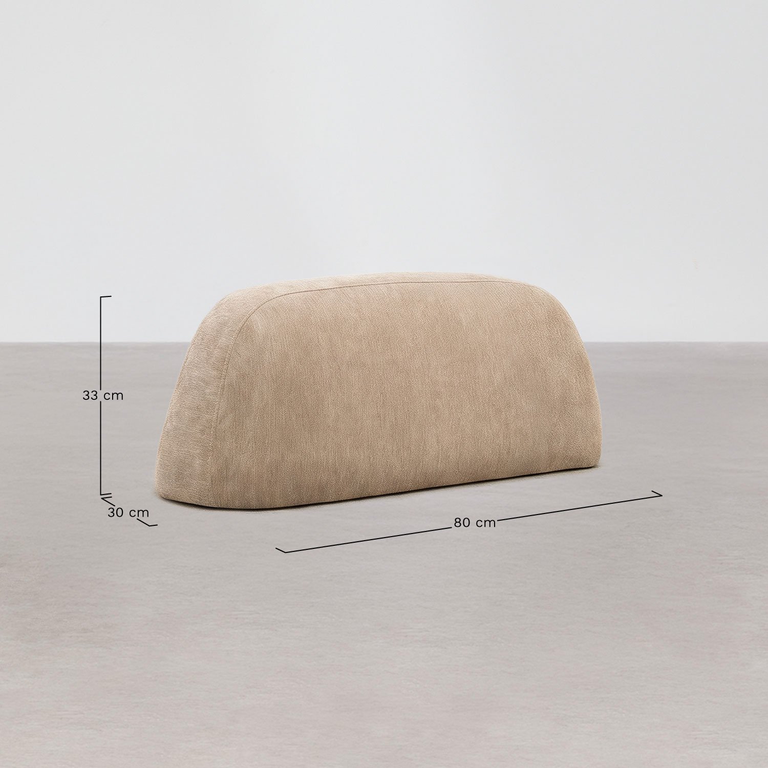 80 cm backrest for Giorgia upholstered modular sofa, medidas