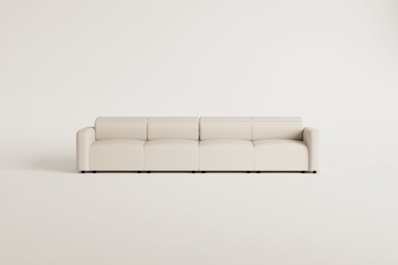 5-seater electric reclining sofa upholstered in Peggy