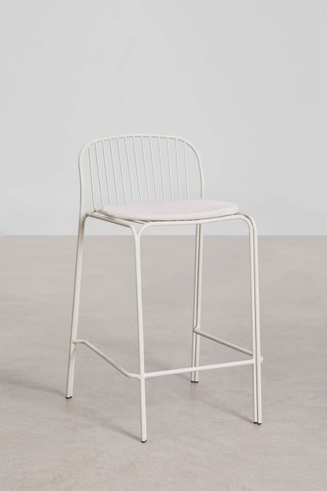 Anerina steel garden bar stool - Gardenia White