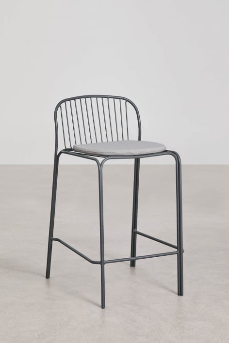Anerina steel garden bar stool - Grey Graphite
