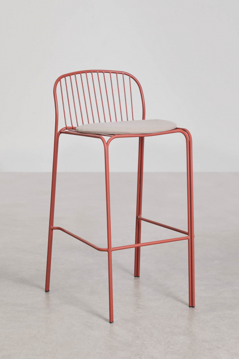 Anerina steel bar stool - Terracota