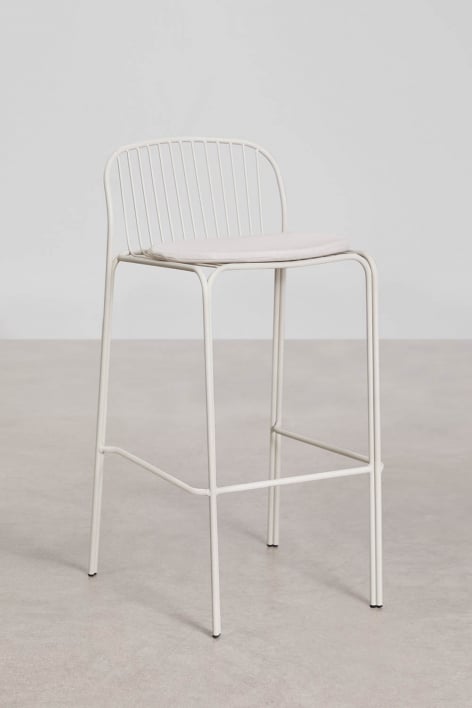 Anerina steel bar stool - Gardenia White