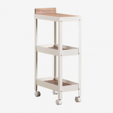 Modular Outdoor Kitchen Cart In Acacia Wood And Aluminum Reggie Acacia Brown - Sklum