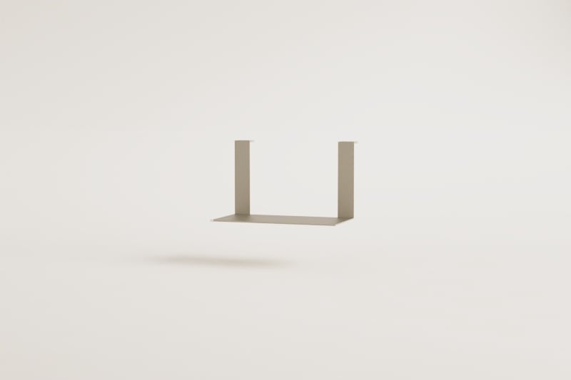 Shelf with hooks for Rivana modular outdoor kitchen in steel