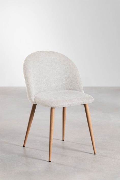 Kana upholstered and steel dining chair pack of 4