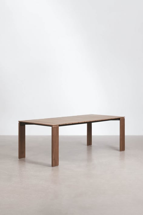 Rectangular dining table 220x100 cm in Kandroa acacia wood - Dark Acacia Brown