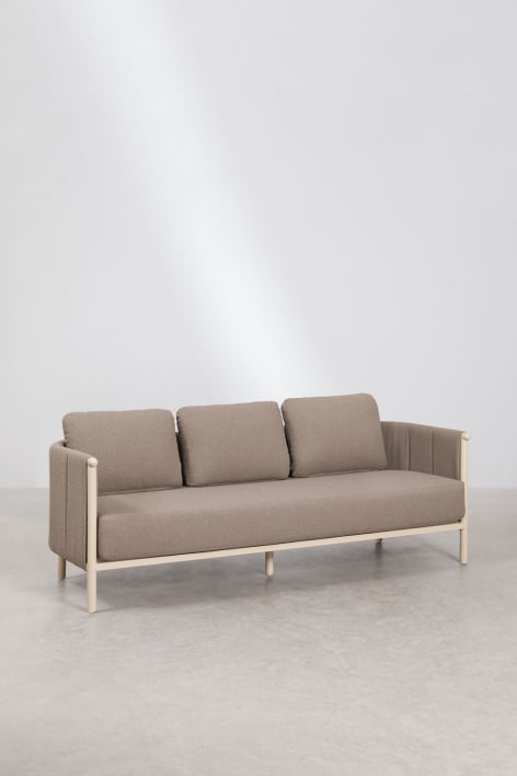 Boleni 3-seater garden sofa in bouclé and aluminum