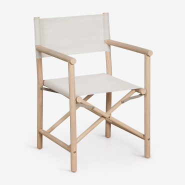 Pack Of 2 Folding Garden Director Chairs In Acacia Wood Olivia Light Brown Acacia - Sklum