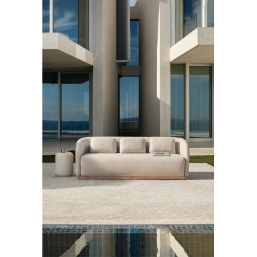 Verona 3-seater Garden Sofa In Acacia Wood Light Brown Acacia - Sklum