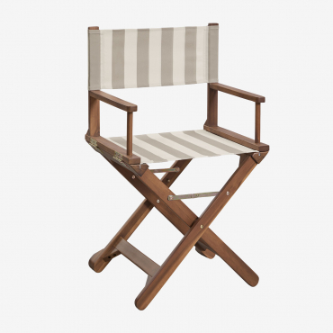 Pack Of 4 Ridley Acacia Wood Folding Director Garden Chairs Tapioca Beige - Brown Frappé - Sklum