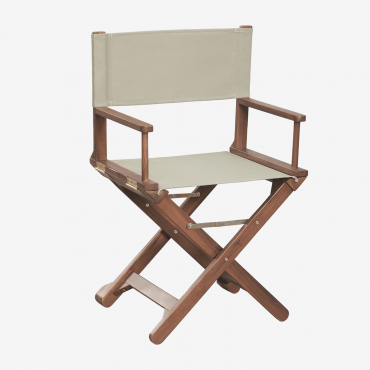 Ridley Folding Director's Chair In Acacia Wood Green Khaki - Sklum
