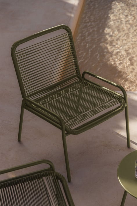 Kuorin garden chair in steel and rattan