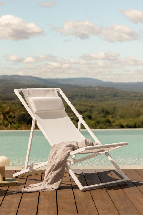 Folding steel hammock with cushion Jensy