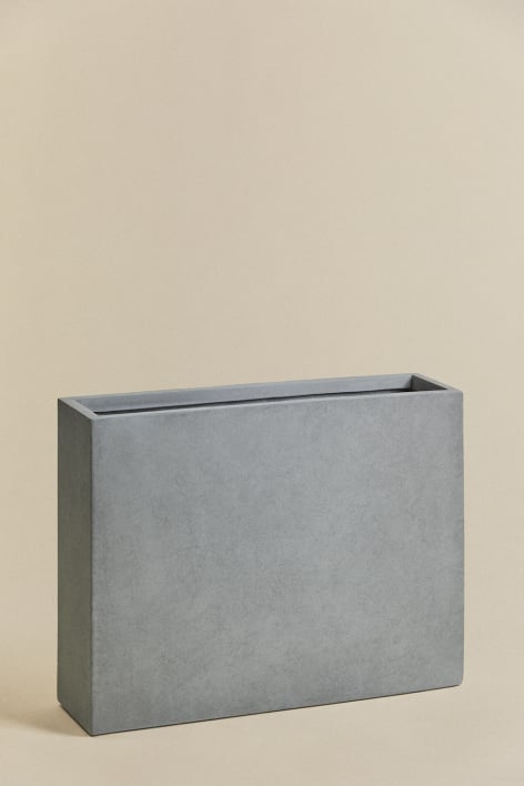 Rectangular outdoor cement planter Neyrua