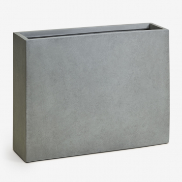 Rectangular Outdoor Cement Planter Neyrua 75 X 20 X 60 Cm & Light Grey - Sklum