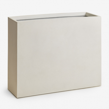 Rectangular Cement Planter Neyrua 85 X 30 X 70 Cm & White - Sklum