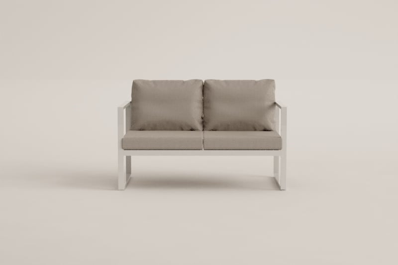 2-seater Lipov aluminum garden sofa